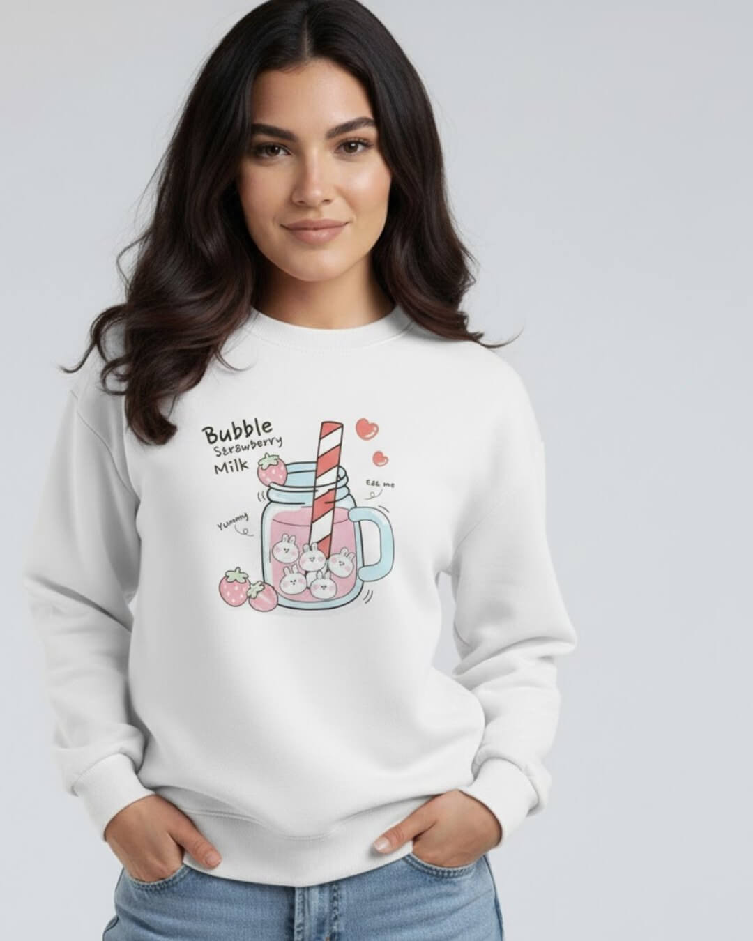 Bubble Strawberry Milk - Sweatshirt Winters