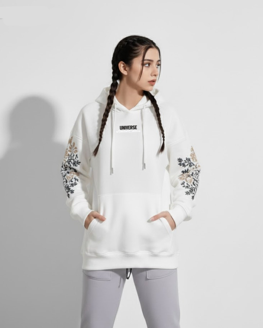 Snow Whisper Floral – Hoodie Limited Edition