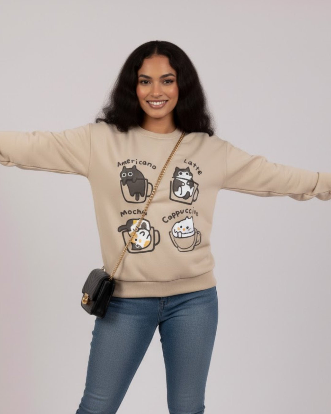 Coffee Lovers Cat Edition – Cozy Sweatshirt