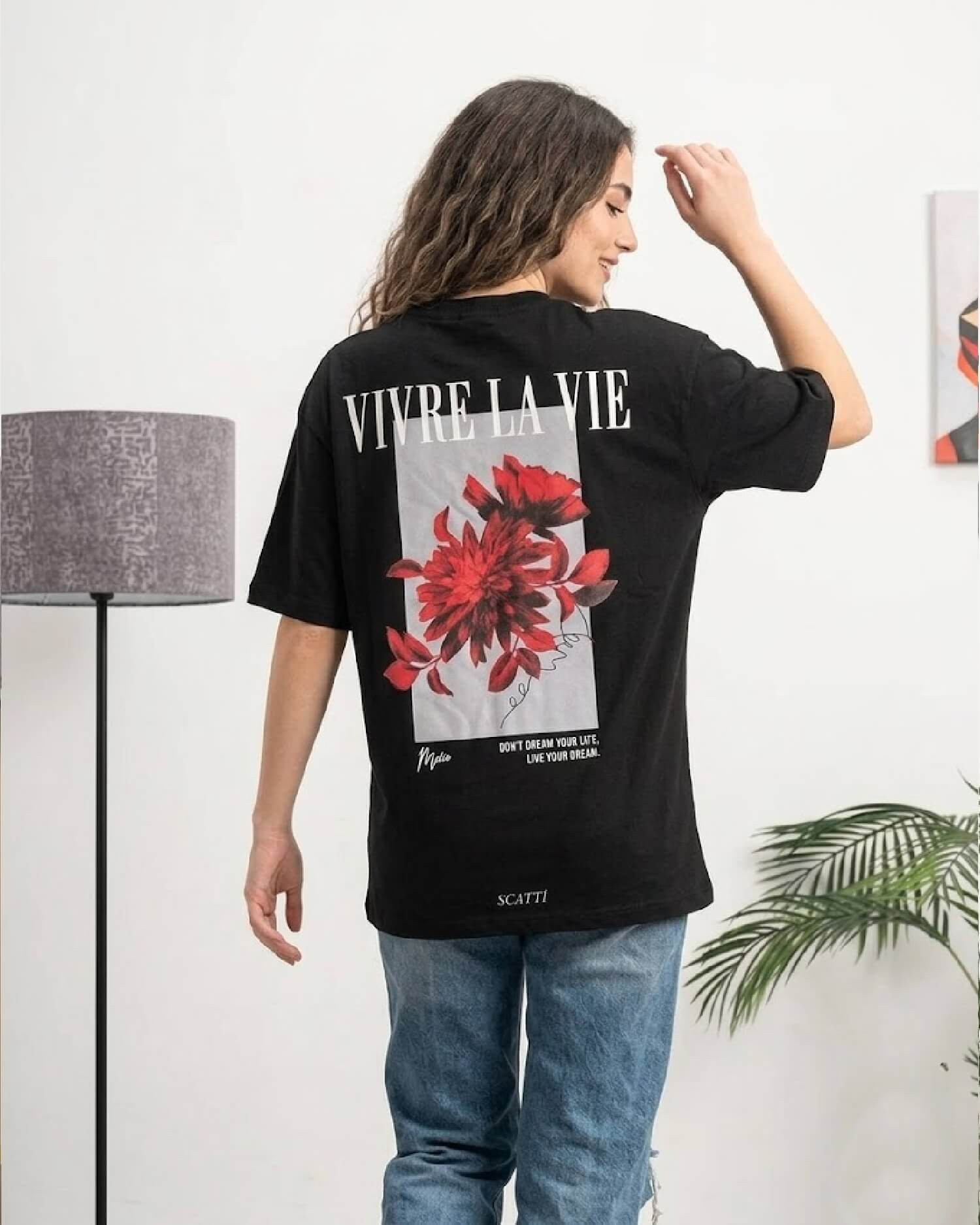 Vivre La Vie - Dropshoulder T Shirt